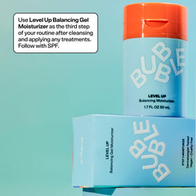 Application du gel hydratant Bubble Skincare sur peau