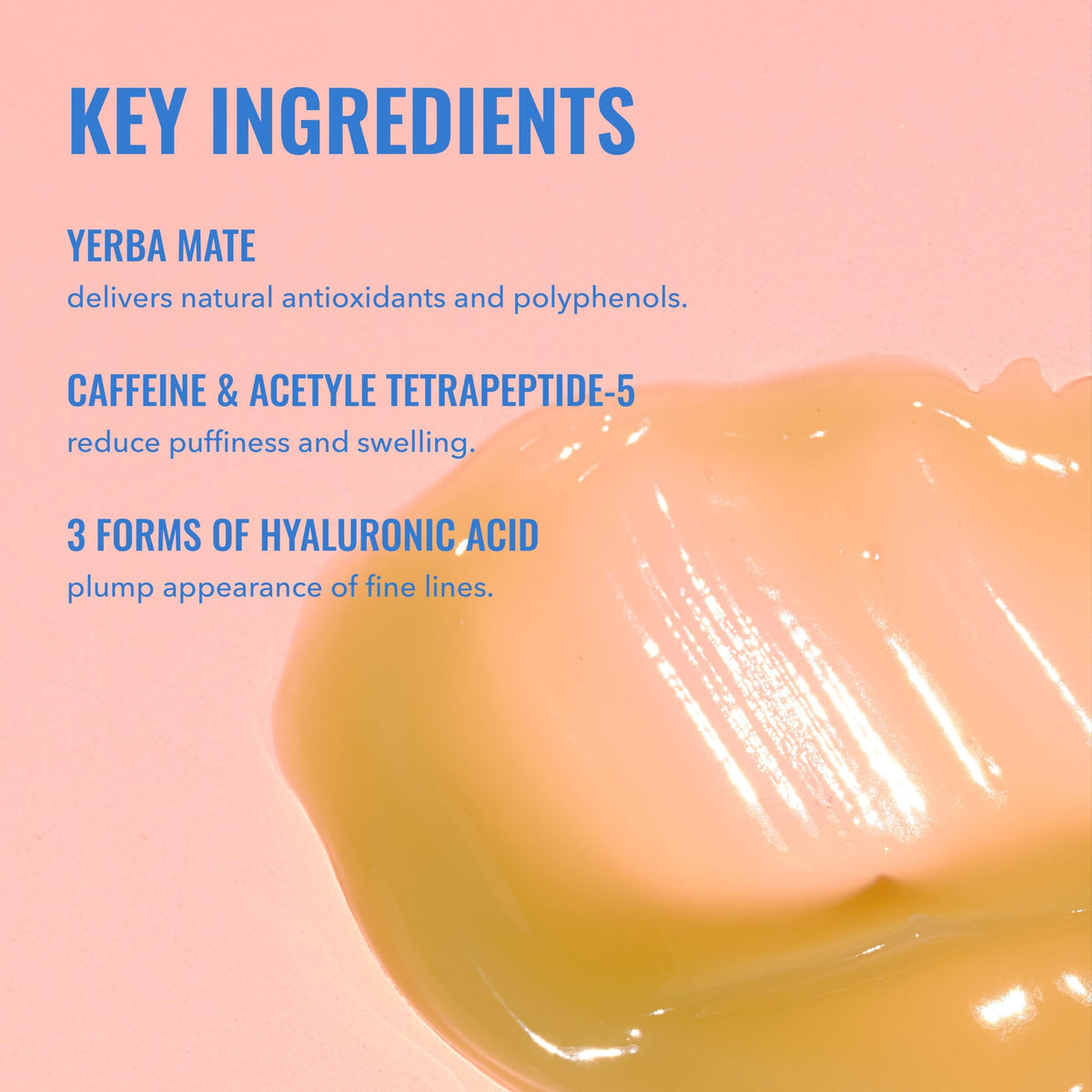 Application du Gel Hydratant Good Molecules autour des yeux