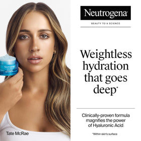 Application du gel hydratant Neutrogena sur la peau