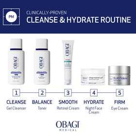 Application du gel moussant Obagi sur le visage