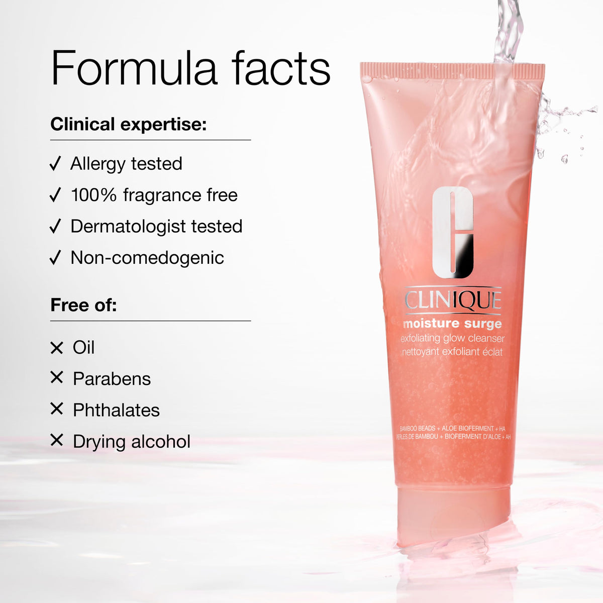 Application du gel nettoyant exfoliant Clinique sur la peau