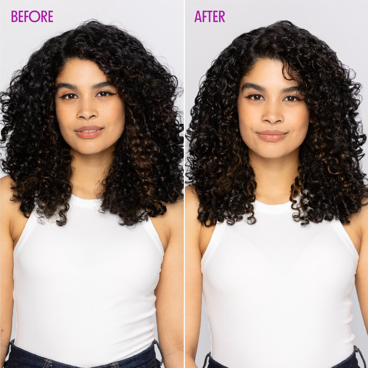Application du gel Not Your Mother's sur cheveux bouclés