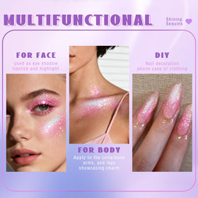 Application du gel pailleté HOSAILY sur le bras
