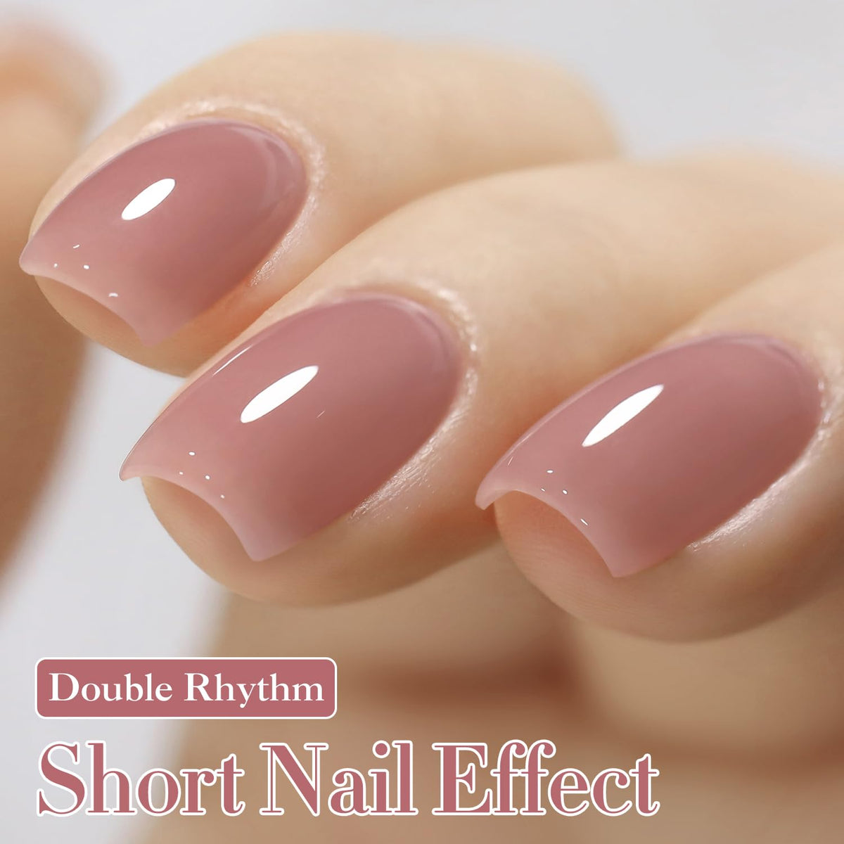 Application du gel polish Double Rhythm sur des ongles