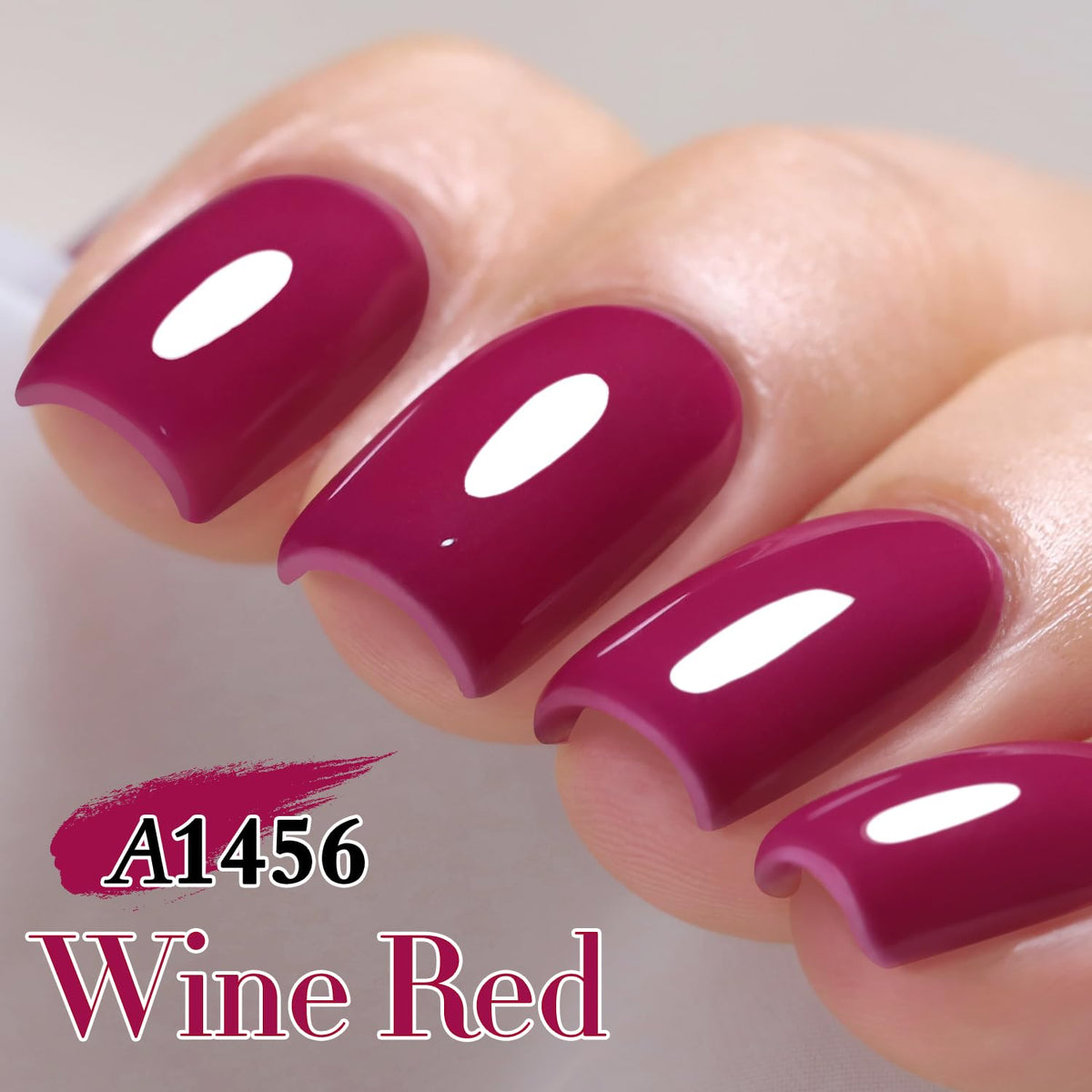 Application du Gel Polish Vin Rouge sur des ongles