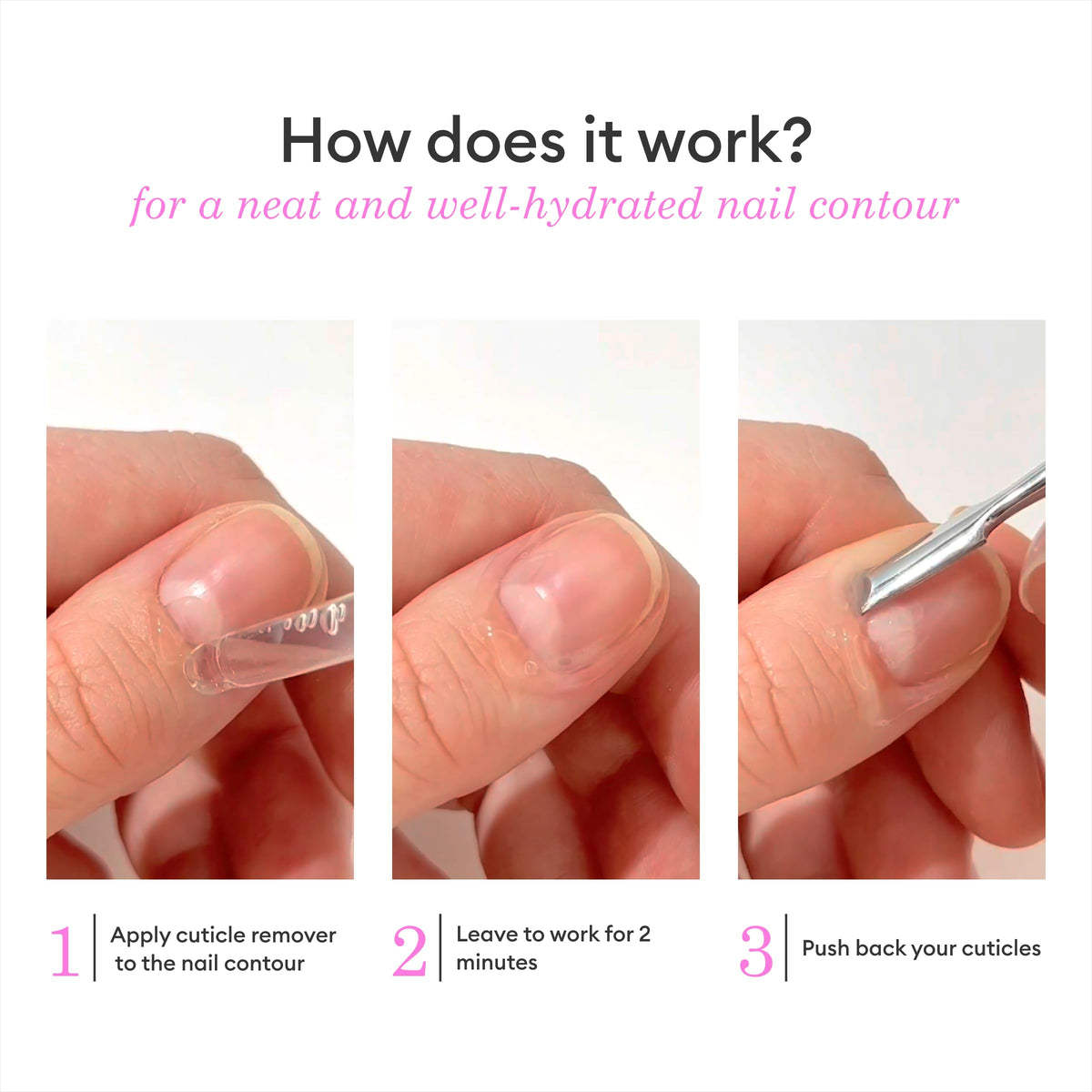 Application du Gel Remover Cuticules sur les ongles