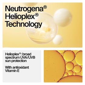 Application du gel solaire Neutrogena sur le visage