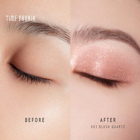Application du gel stick ombre à paupières TIMEPHORIA sur paupière