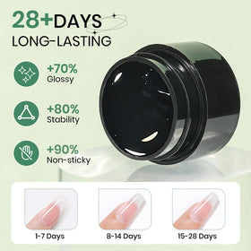 Application du gel SUPWEE sur des ongles en cours de décoration