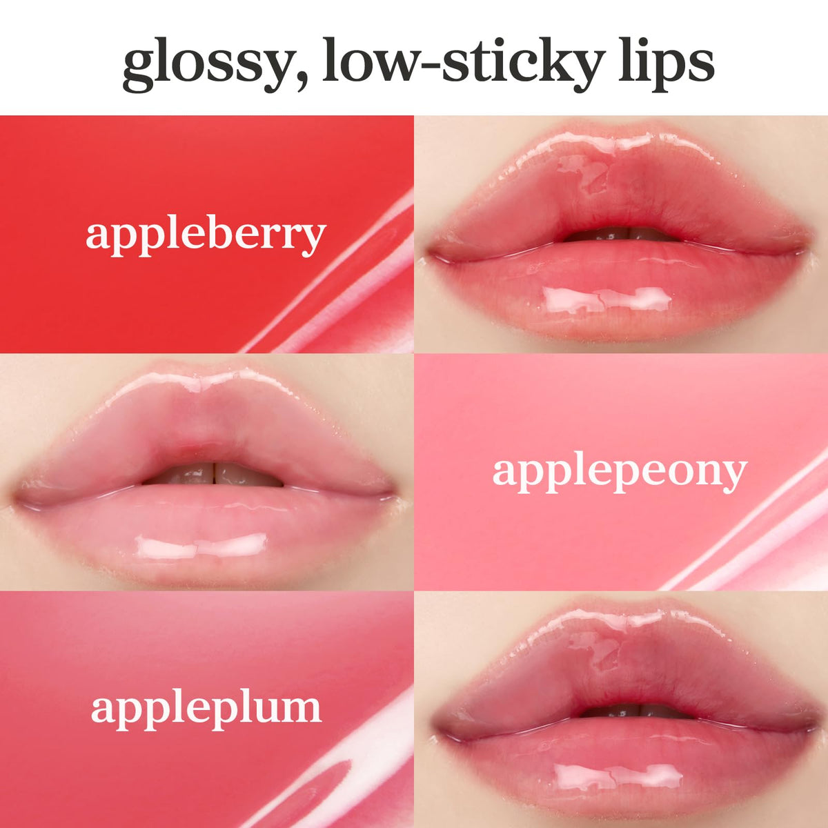 Application du gloss à lèvres NOONI sur des lèvres hydratées