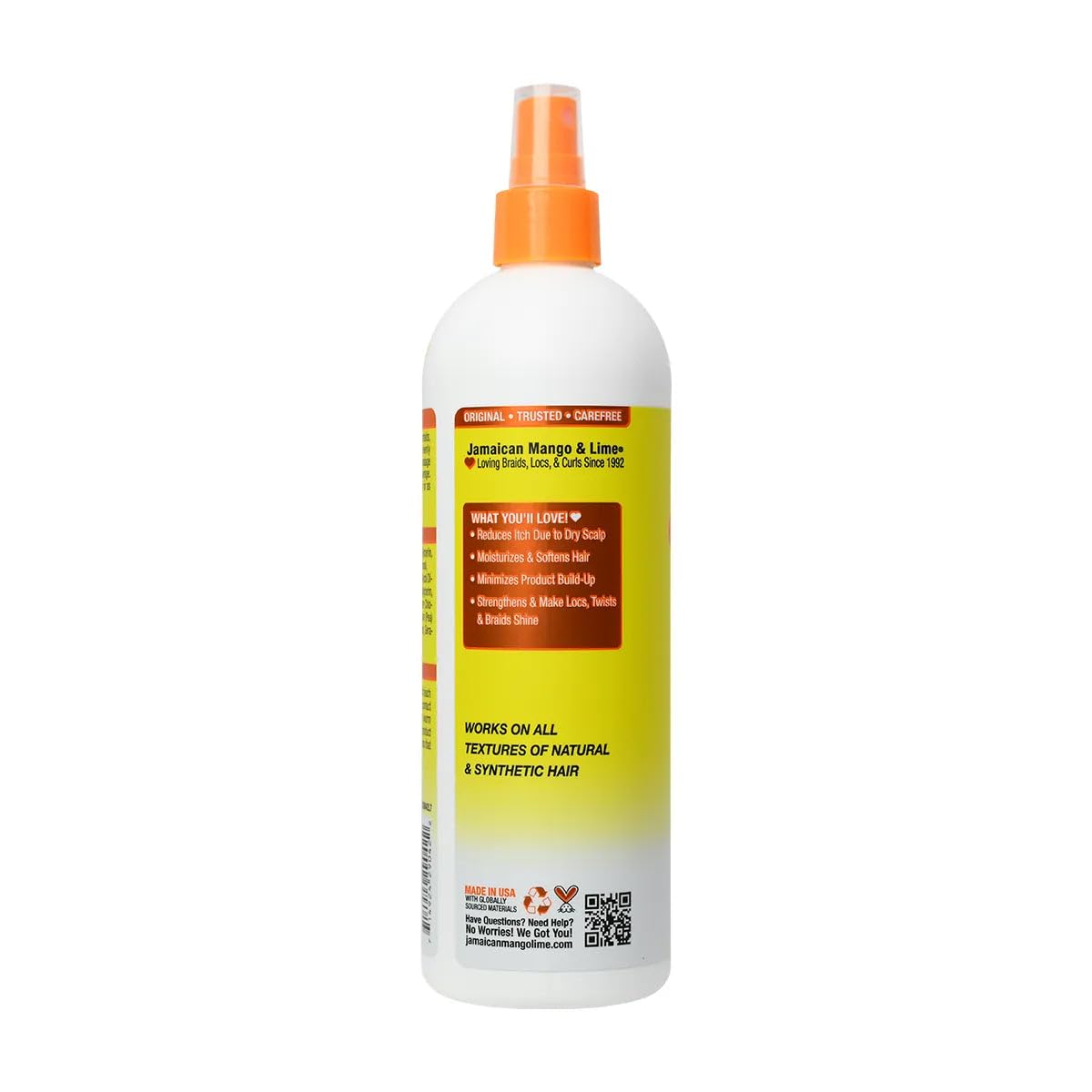 Application du Jamaican Mango & Lime No More Itch Spray sur le cuir chevelu