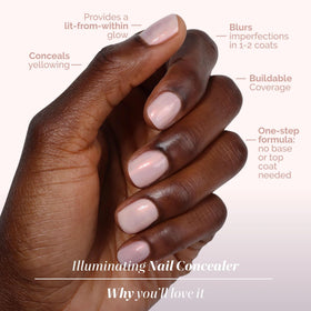 Application du LONDONTOWN kur Concealer à Ongles Illuminant sur un ongle