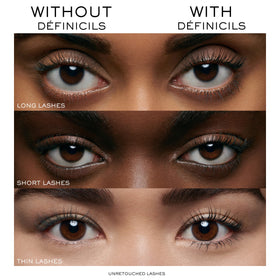 Application du mascara Lancôme Définicils sur des cils