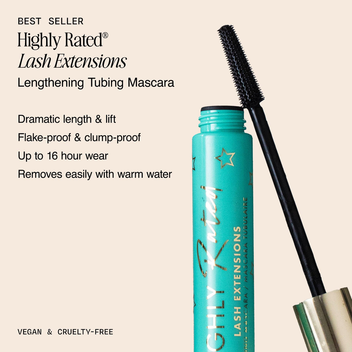 Application du mascara Milani sur des cils