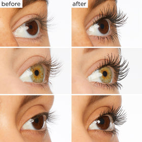 Application du mascara tarte Lights, Camera, Lashes sur les cils
