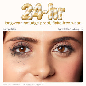 application du mascara Tartelette XL sur des cils