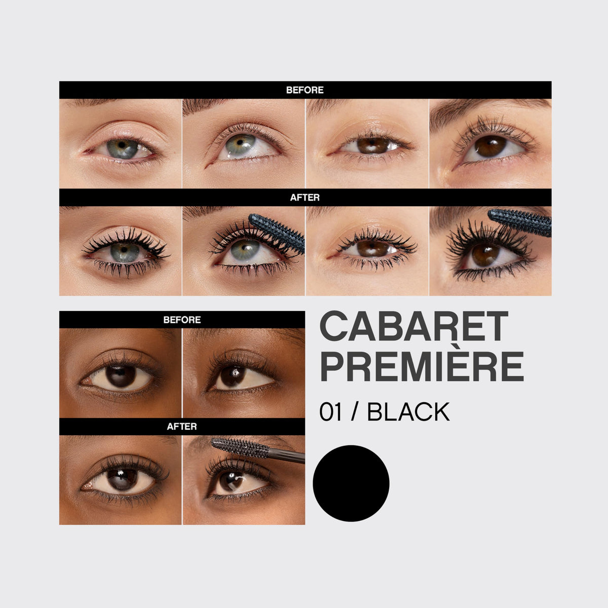Application du mascara Vivienne Sabó sur les cils