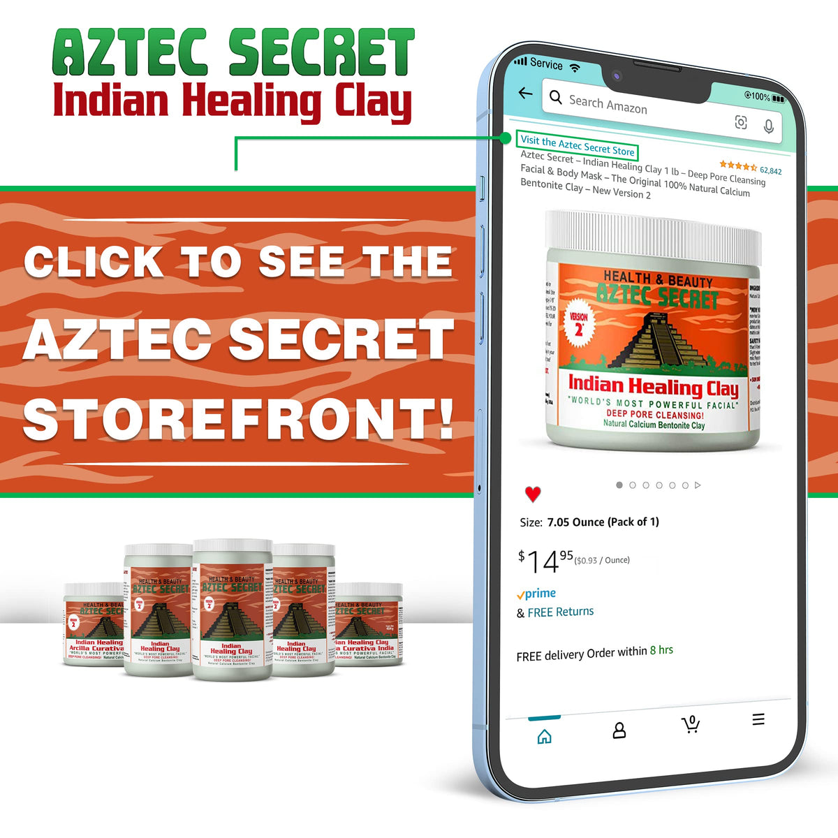 Application du masque Aztec Secret sur le visage