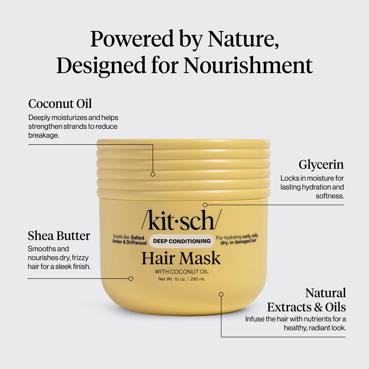 Application du masque capillaire Kitsch à l'huile de coco sur cheveux