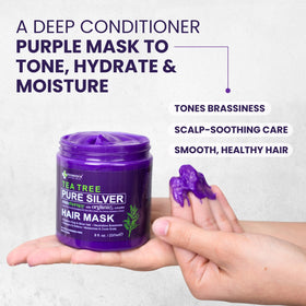 Application du Masque Capillaire Violet sur cheveux