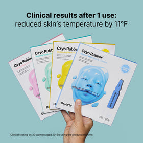 Application du masque Cryo Rubber sur un visage