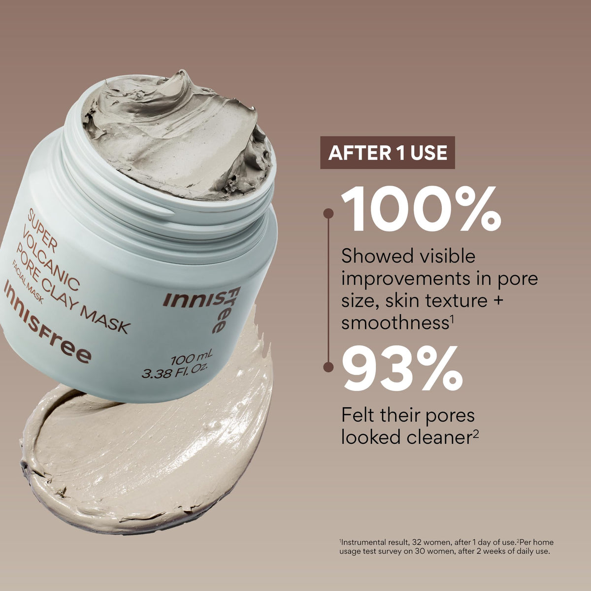 Application du masque d'argile sur le visage