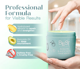 Application du masque de cheveux Blest Professional sur cheveux