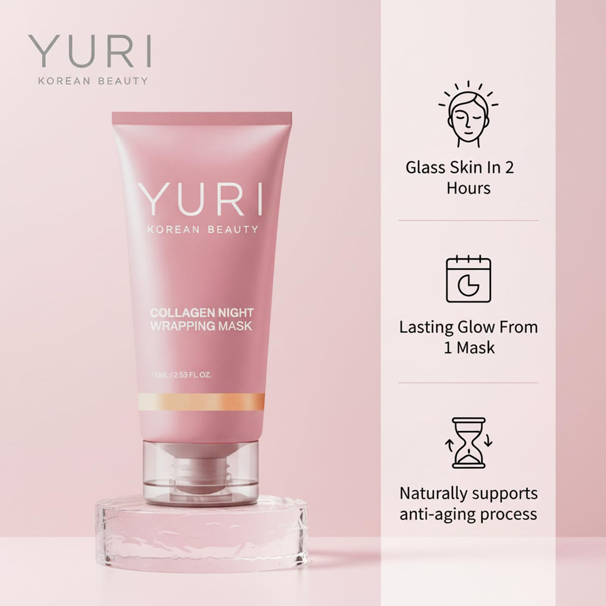 Application du masque de nuit au collagène sur le visage