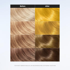Application du Masque Déposant Super Jaune sur des cheveux blonds