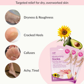 Application du masque hydratant pour pieds Epielle