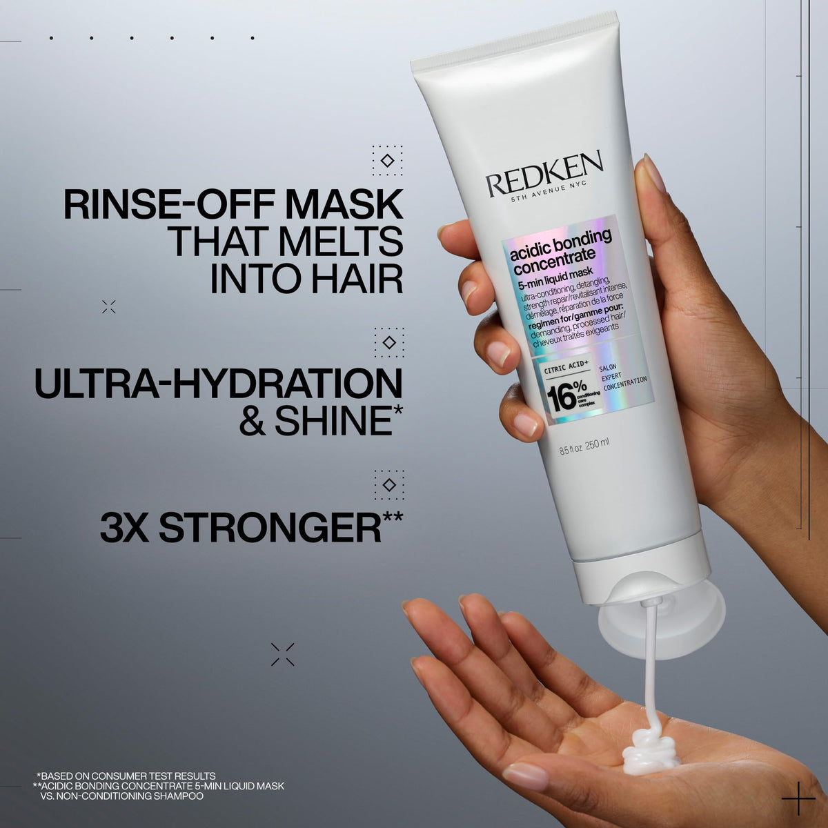 Application du Masque Redken Acidic Bonding sur cheveux mouillés
