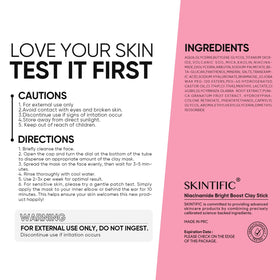 Application du masque stick SKINTIFIC sur la peau
