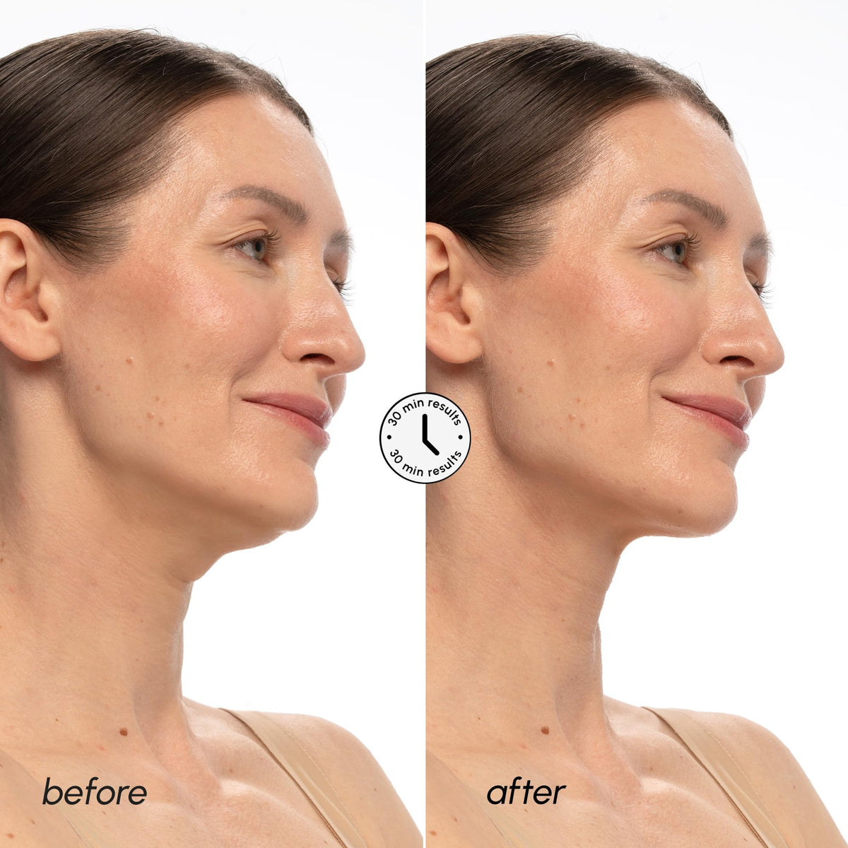 Application du masque V Line Lift MAREE sur le visage