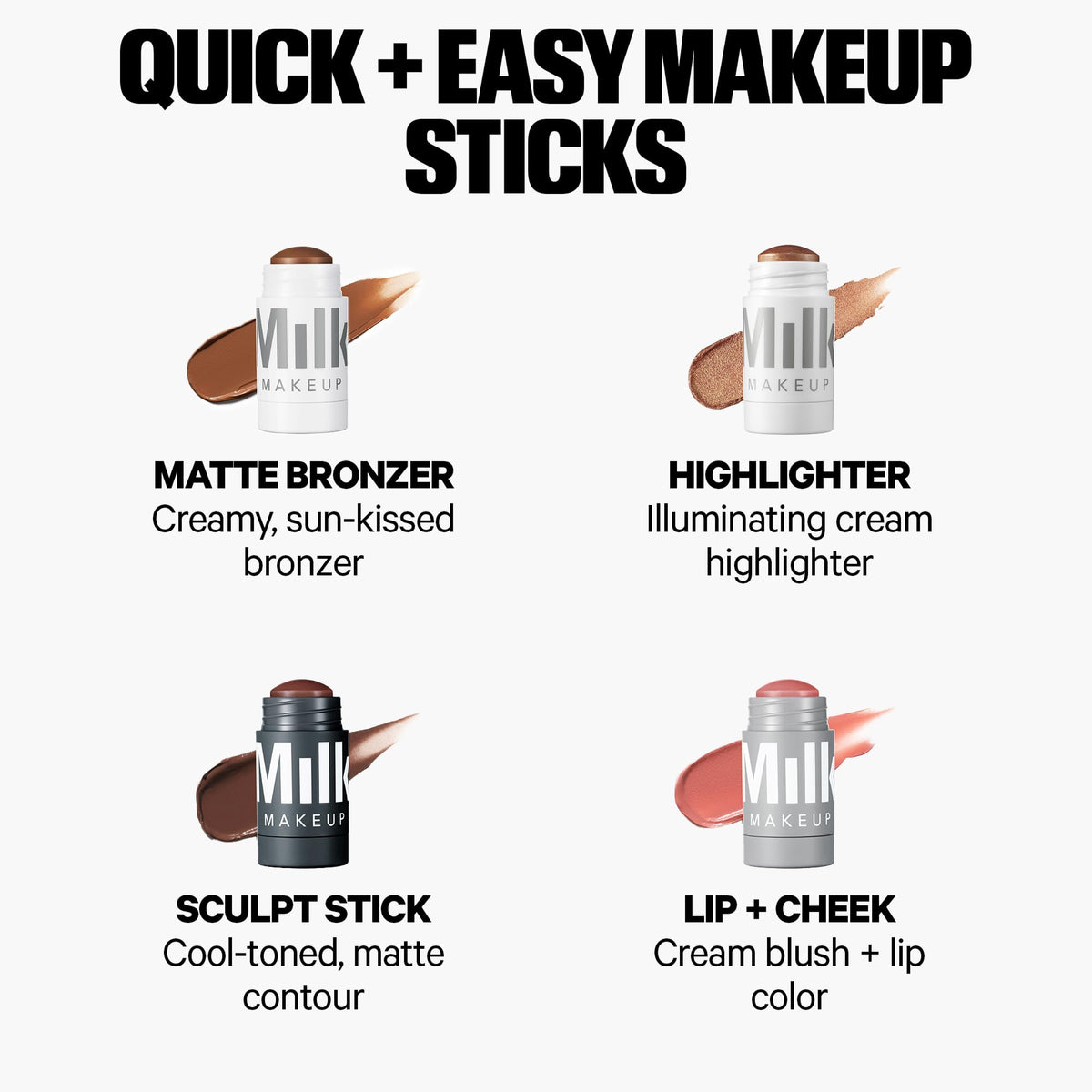 Application du Milk Makeup Sculpt Stick sur un visage
