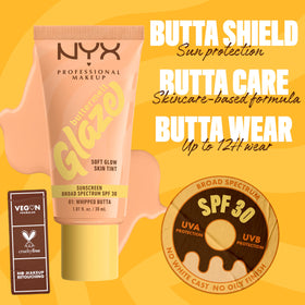 Application du NYX Buttermelt Glaze sur le visage