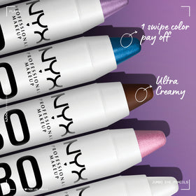 Application du NYX Jumbo Eye Pencil sur la paupière
