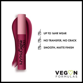 Application du NYX Lip Lingerie XXL sur les lèvres