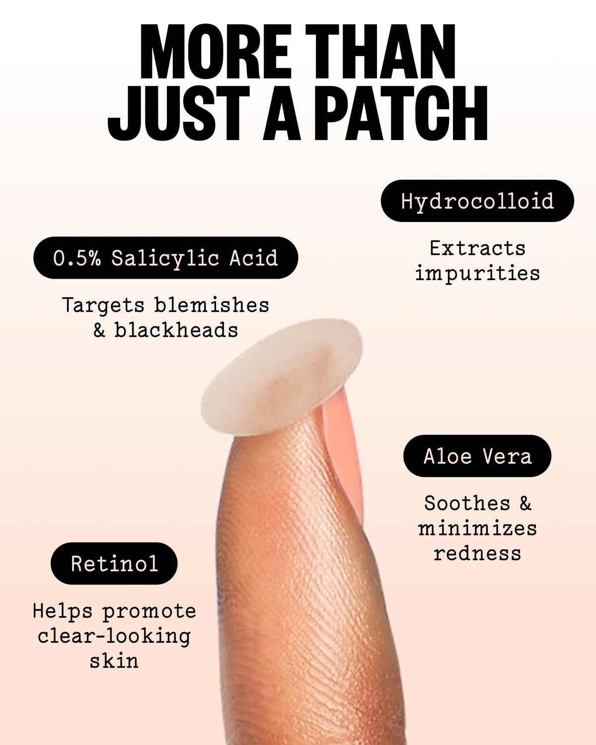 Application du patch hydrocolloïde PEACE OUT sur la peau