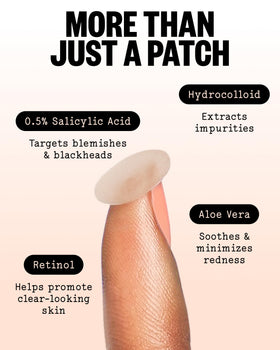 Application du patch hydrocolloïde PEACE OUT sur la peau
