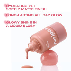 Application du Peripera SYRUPY TOK CHEEK Blush sur la joue