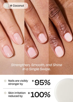 Application du renforceur d'ongles ohora sur des ongles naturels