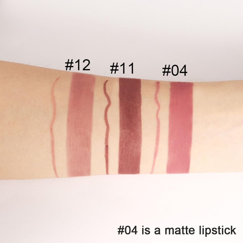 Application du rouge à lèvres Kaely sur des lèvres avec une couleur vibrante