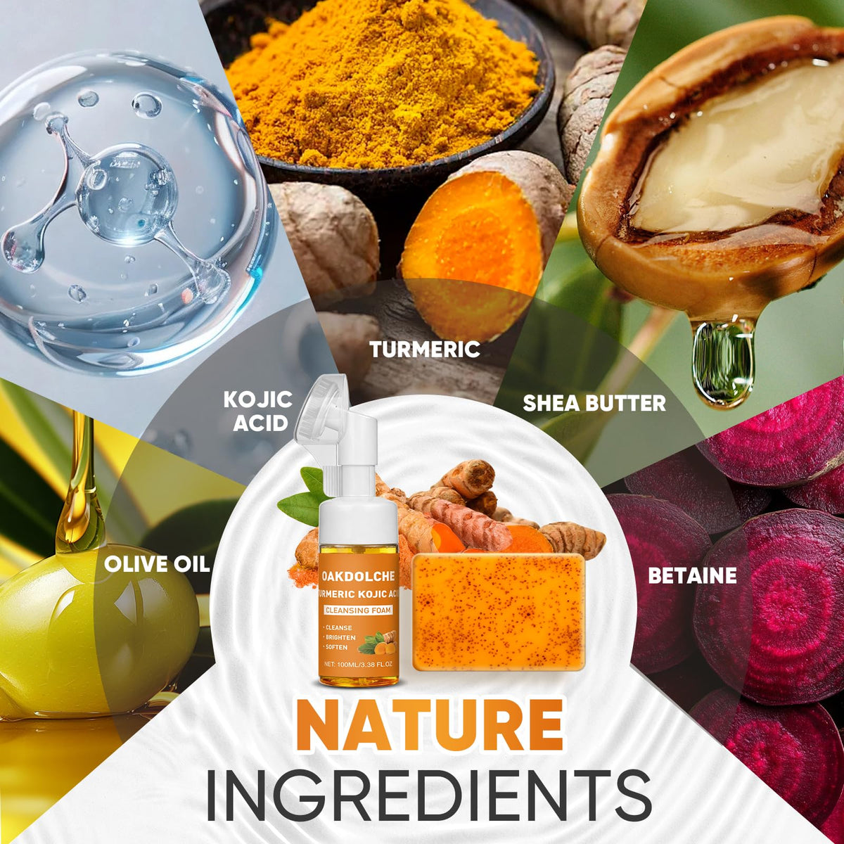 Application du savon au curcuma sur la peau
