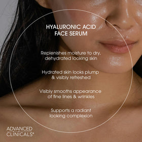 Application du sérum hyaluronique Advanced Clinicals sur la main