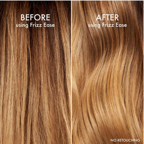 Application du sérum John Frieda sur des cheveux
