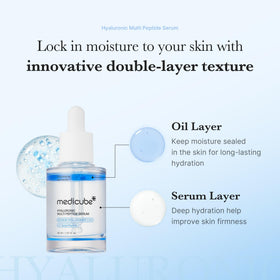 Application du sérum PDRN Multi Peptide medicube sur le visage