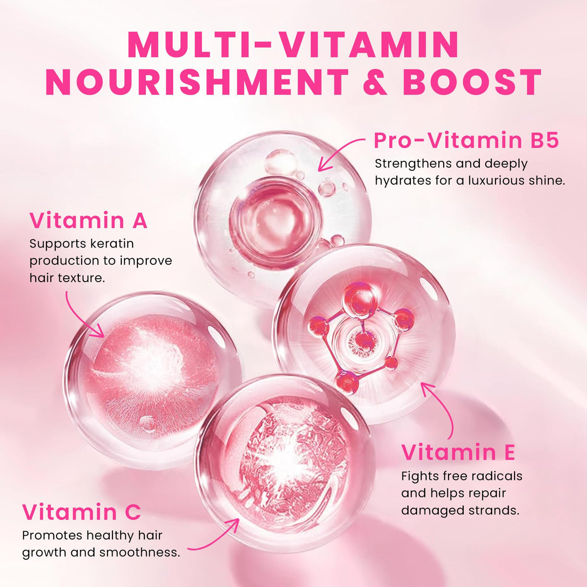 Application du sérum sur des cheveux brillants