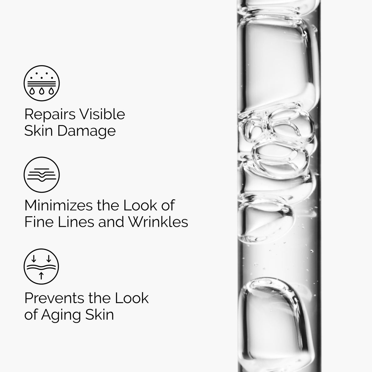 Application du sérum The Ordinary GF 15% Solution sur la peau