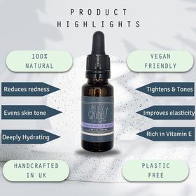 Application du sérum visage à l'encens et bergamote sur la main