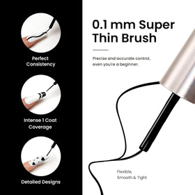 Application du Set de Vernis Gel Liner beetles sur les ongles